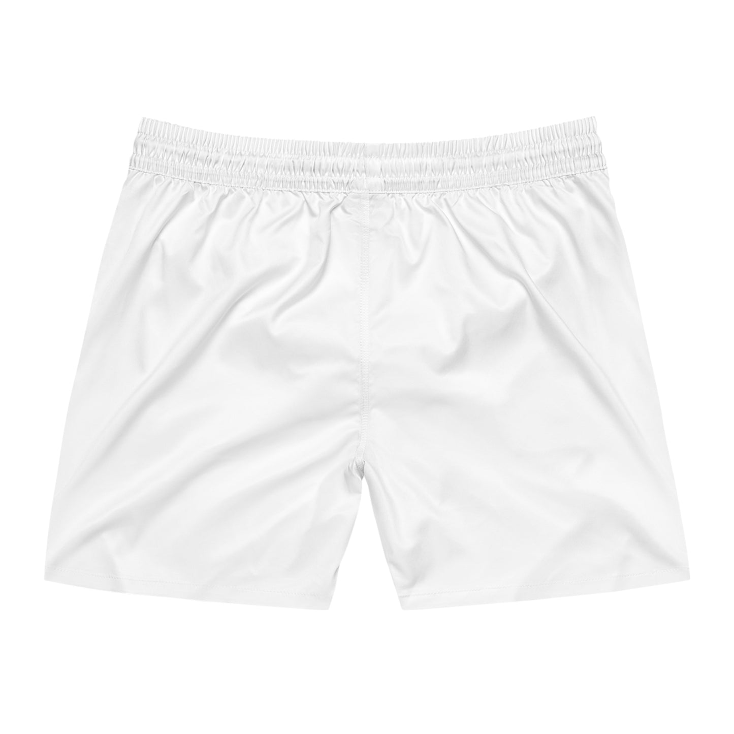 Men's Swim Shorts With  Square logo White Drawstring Back