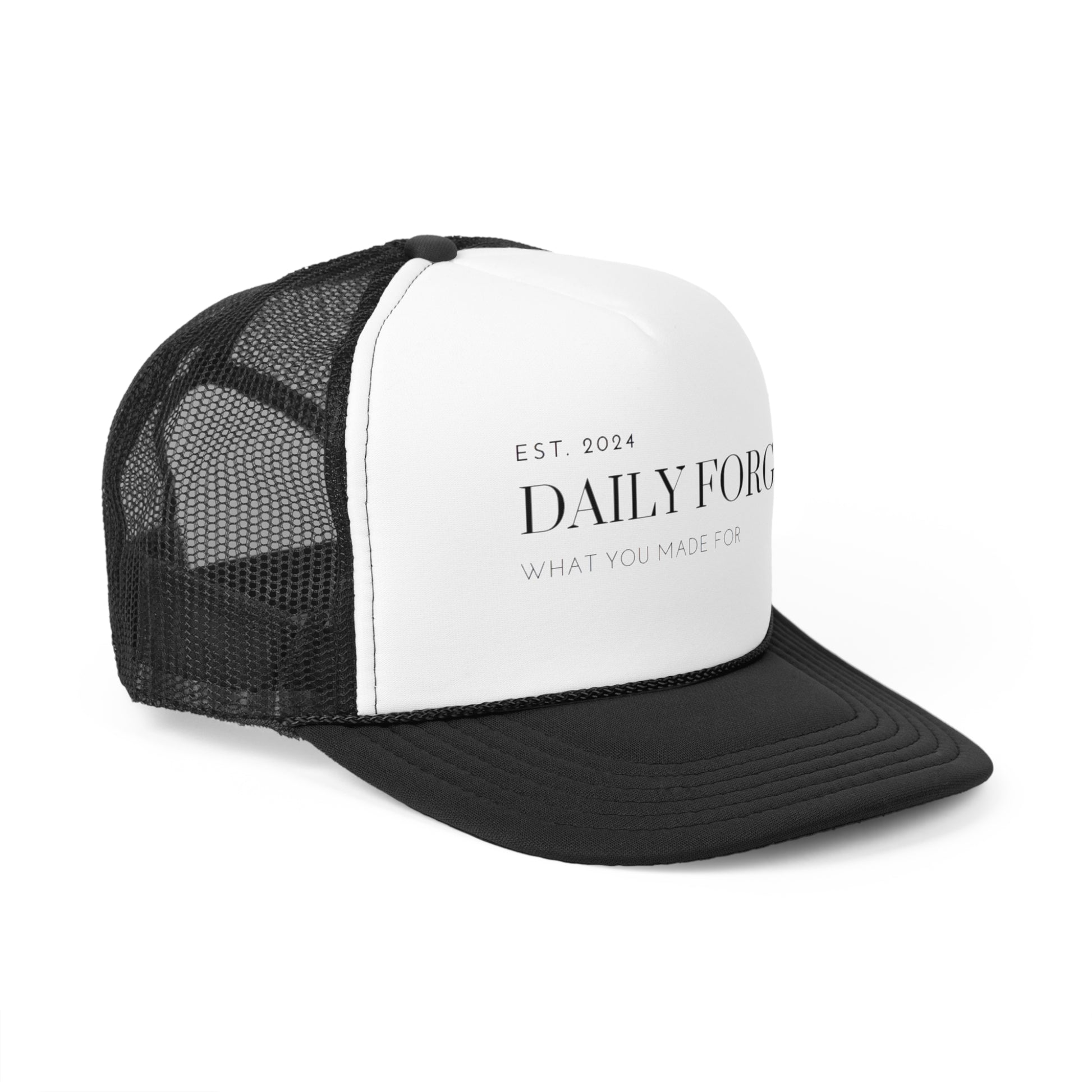 Black Outdoor Summer Trucker Caps Side