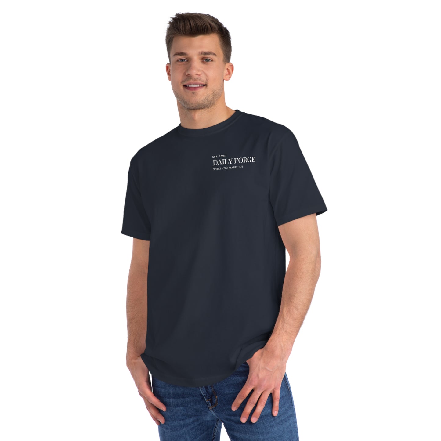 Blue Classic Men T-shirts Male