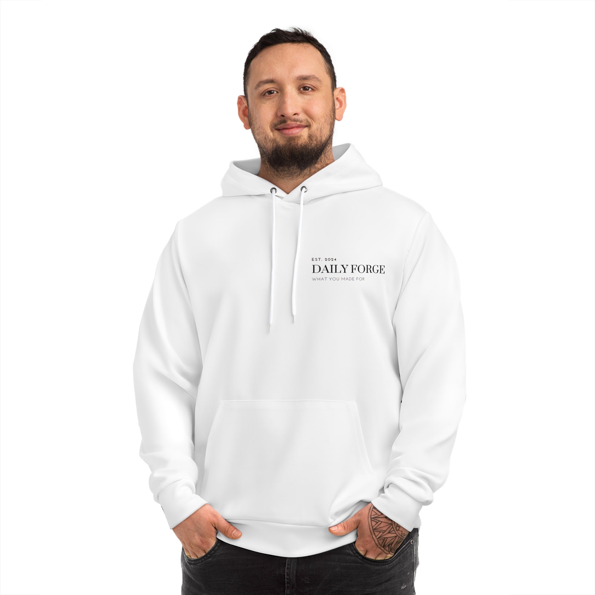 White Cosy Valentine Hoodies Male Front 