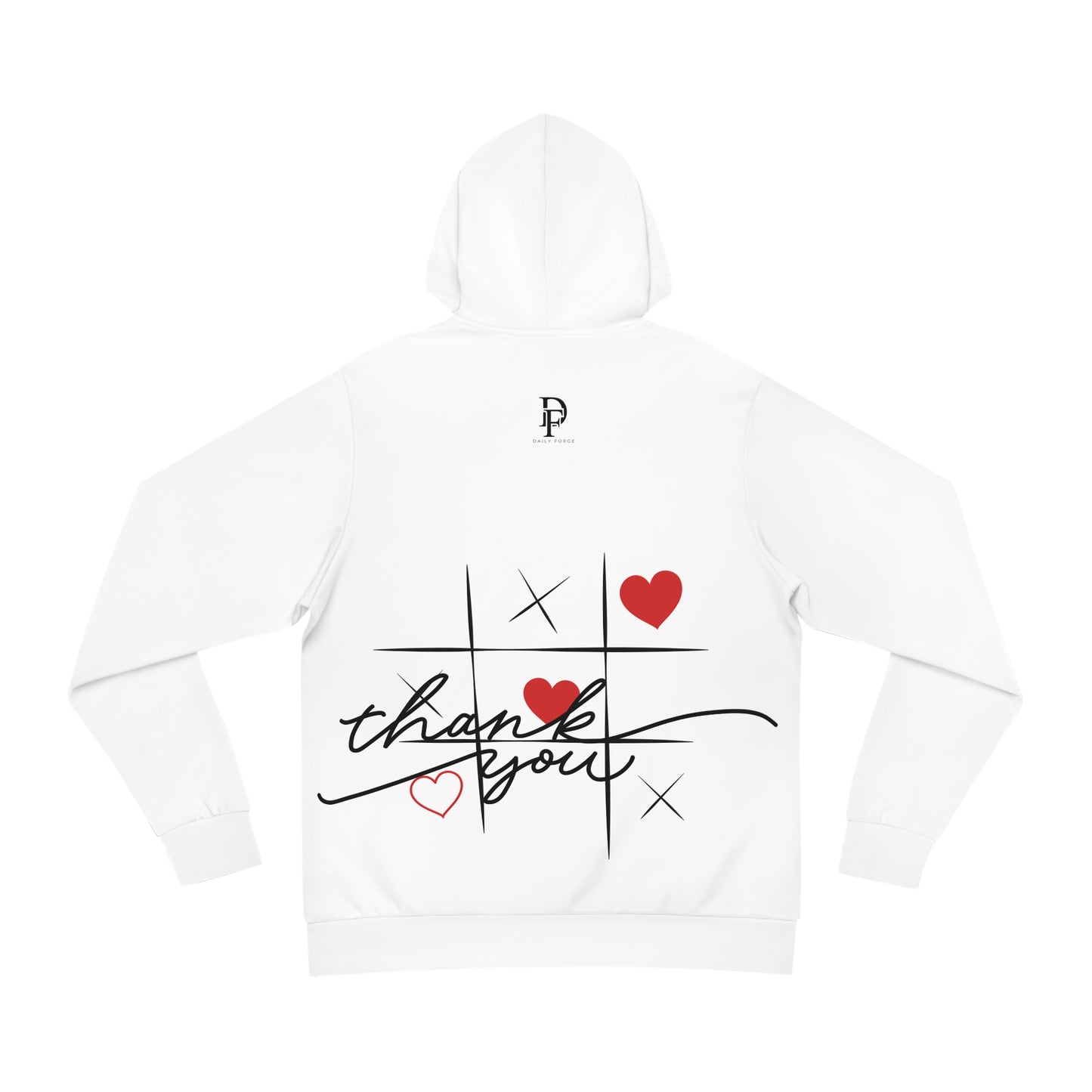 White Cosy Valentine Hoodies Back