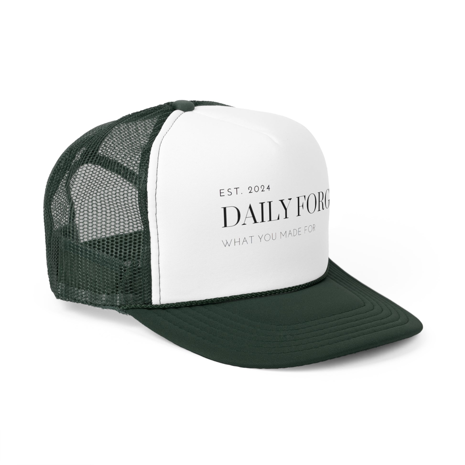 Dark Green  Outdoor Summer Trucker Caps Side